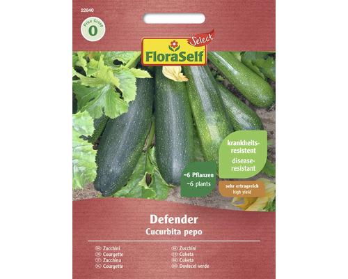 Zucchini Defender FloraSelf Select F1 Hybride Gemüsesamen