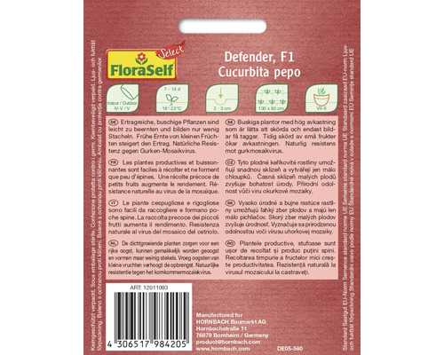FloraSelf Select Defender F1 Gurken-Samenpackung