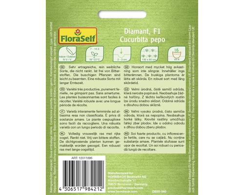 Samenpackung für Diamant, F1, Cucurbita pepo