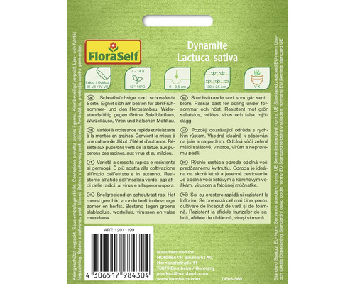 Dynamite Feldsalat Saatgutpackung von FloraSelf