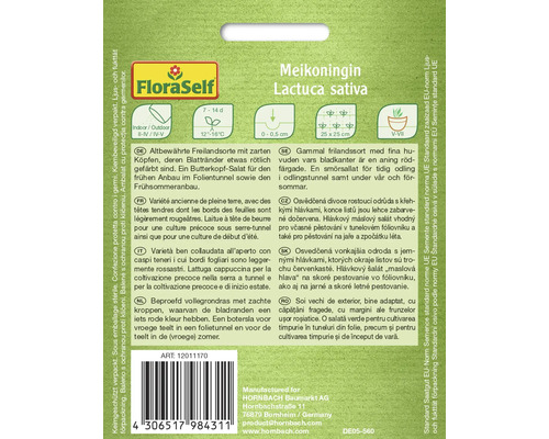 Meikoningin Kopfsalat Samenpackung