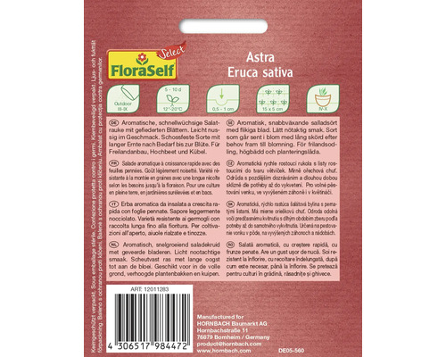 FloraSelf Select Astra Eruca sativa samentüten