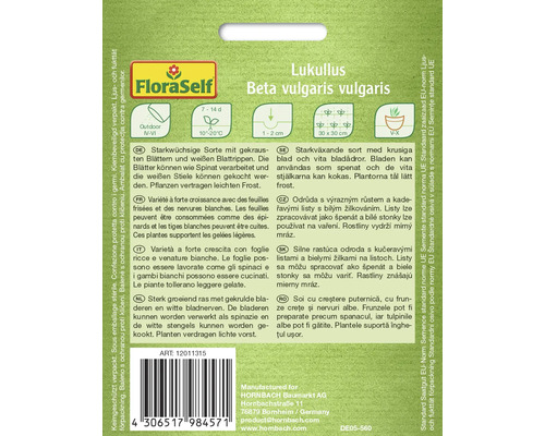 Lukullus Beta vulgaris vulgaris seed packet from FloraSelf