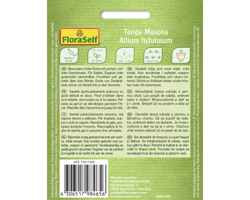 Samenpackung Tonda Musona Allium fistulosum von FloraSelf