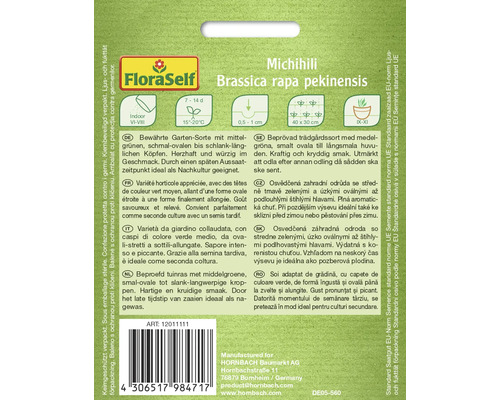 Samenpackung Michihili Brassica rapa pekinensis von FloraSelf