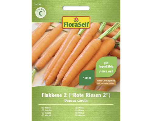 Möhre 2 Flakkese 2 ("Rote Riesen 2") FloraSelf samenfestes Saatgut Gemüsesamen