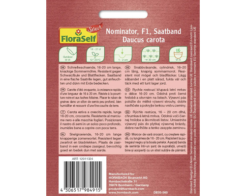 FloraSelf Saatband Nominator F1 Karotte