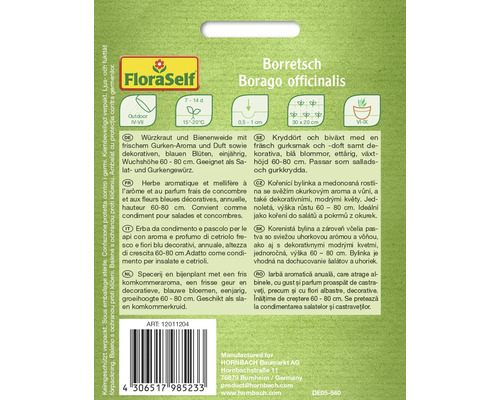 Borretsch Saatgutpackung