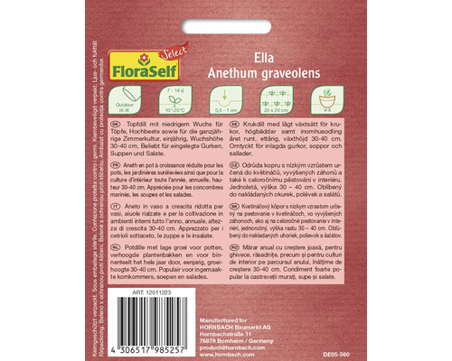 FloraSelf Ella Dill Saatgutpackung