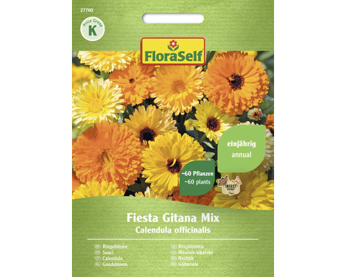 Ringelblume Fiesta Gitana Mischung FloraSelf Samenfestes Saatgut Blumensamen