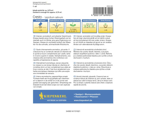 Kiepenkerl Kresse Cresto Samenpackung