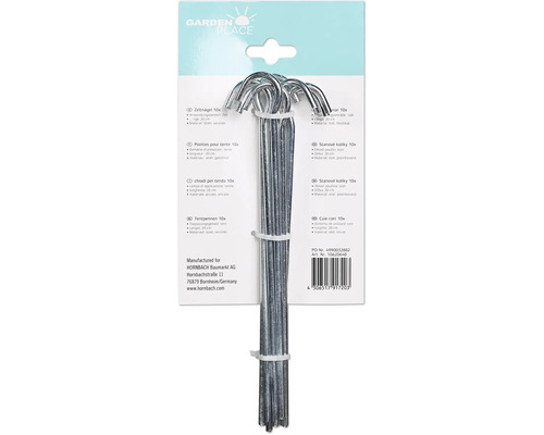 50 Stück Metallspieße 20,3 Cm – Verzinkt, Für Garten, Unkrautvlies, Zeltheringe & Mehr