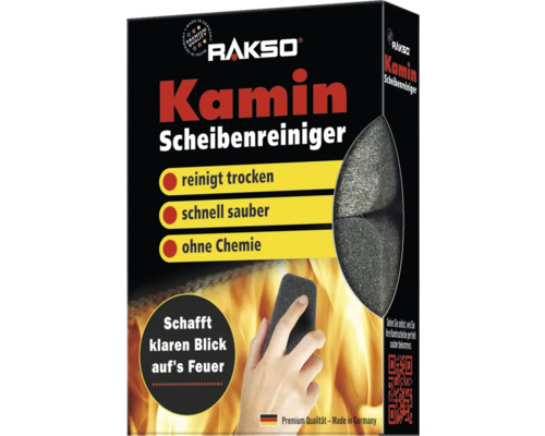 RAKSO Kaminscheibenreiniger zur trockenen und schnellen Reinigung ohne Chemie