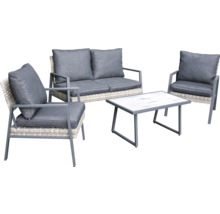 Gartenmöbelset mit Tisch, Zweisitzer und Sessel für den Außenbereich