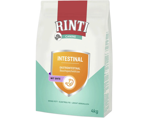 Hundefutter trocken RINTI Canine Magen-Darm / Bauchspeicheldrüse mit Ente 4 kg