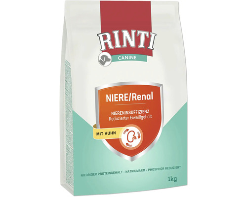 Hundefutter trocken RINTI Canine Niere / Renal, Niereninsuffizienz Huhn 1 kg