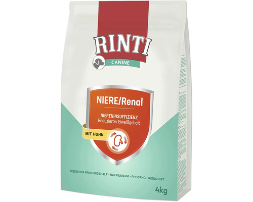 Hundefutter trocken RINTI Canine Niere / Renal, Niereninsuffizienz Huhn 4 kg