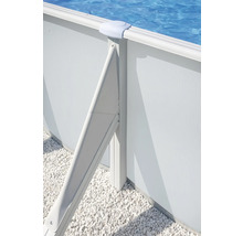 Aufstellpool Stahlwandpool-Set Gre Vision-Pool Classic oval 610x375x120 cm inkl. Sandfilteranlage, Leiter, Einbauskimmer, Filtersand & Anschlussschlauch weiss-thumb-3