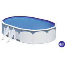 Aufstellpool Stahlwandpool-Set Gre Vision-Pool Classic oval 610x375x120 cm inkl. Sandfilteranlage, Leiter, Einbauskimmer, Filtersand & Anschlussschlauch weiss-thumb-0