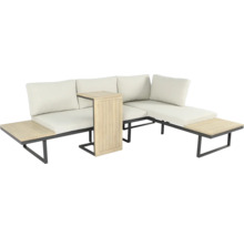 Lounge Set bellavista - Home & Garden Cella Ecksofa+Tisch Alu/Holz