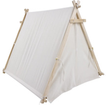 Spielzelt aus Holz und Stoff