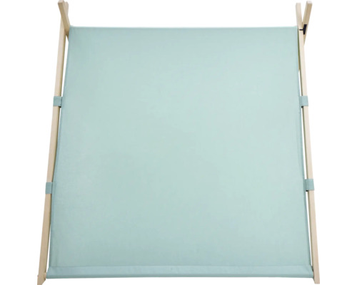 Faltbarer Wäschesortierer mit Holzrahmen und Stoffbezug