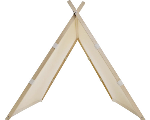 Kinderspielzelt aus Holz und Stoff