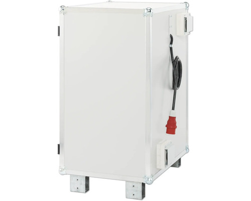 Weißer Trockenschrank mit Stromkabel