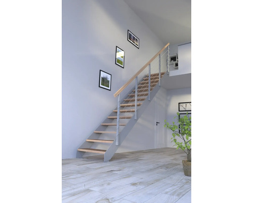 Pertura Wangentreppe Libra Buche Leimholz ohne Setzstufen Pulverbeschichtet Seitenwange Grau gerade 105 cm 15 Stufen / 16 Steigungen Stabgeländer Pertura Wangentreppe Libra Buche Leimholz ohne Setzstufen Pulverbeschichtet Seitenwange Grau gerade 105 cm 15 Stufen / 16 Steigungen Stabgeländer