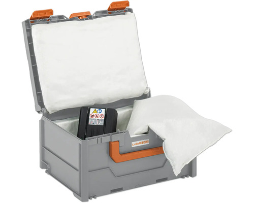 Offene U-Safe Box mit Ladegerät und Kissen