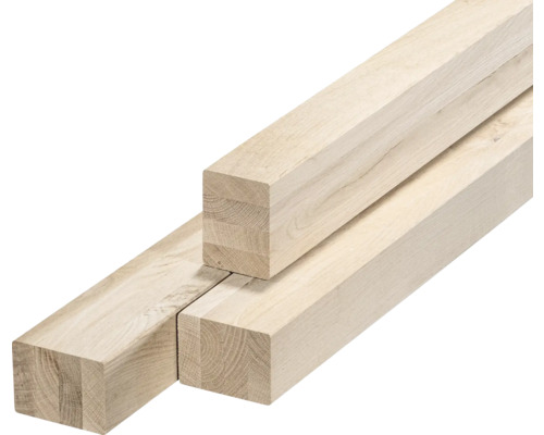 Drei Holzleisten aus Leimholz