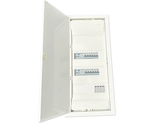 Offener Sicherungskasten zur Stromverteilung