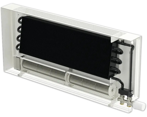 Querschnitt eines Heizkörpers, Innendetails sichtbar