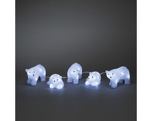 Leuchtfigur Konstsmide LED Acryl Polarbären 5er Set L 4,00 m Lichtfarbe neutralweiß