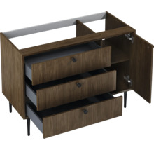 Waschbeckenunterschrank mit drei Schubladen und einer Tür
