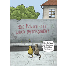 Postkarte Wird Zeit, dass wir das mit dem Dosenöffnen hinkriegen… 10,5x14,8 cm