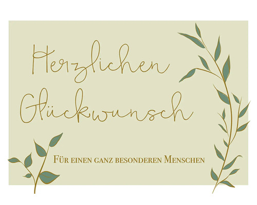 Postkarte Herzlichen Glückwunsch für einen ganz besonderen Menschen 14,8x10,5 cm