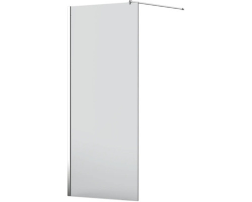 Duschwand aus Glas mit Stabilisationsstange