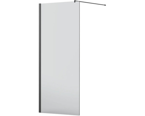 Duschwand aus Glas mit Stabilisationsstange