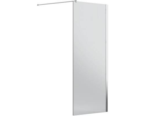 Duschwand aus Glas mit Stabilisationsstange