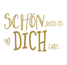 Dekomagnet Gold Schön, dass es dich gibt 8,5x5,5 cm