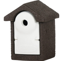 Vogelhaus aus Holzbeton mit abnehmbarer Vorderseite