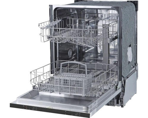 Offener Geschirrspüler mit Geschirrkörben