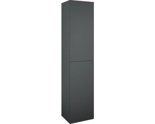 Jungborn Hochschrank BxHxT 400 x 1800 mm x 352 mm Frontfarbe anthrazit matt Schmaler Badezimmerschrank mit zwei Türen