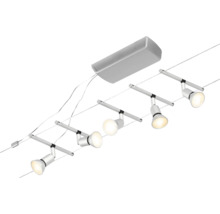 Stromschienen-Deckenleuchte mit fünf Strahlern