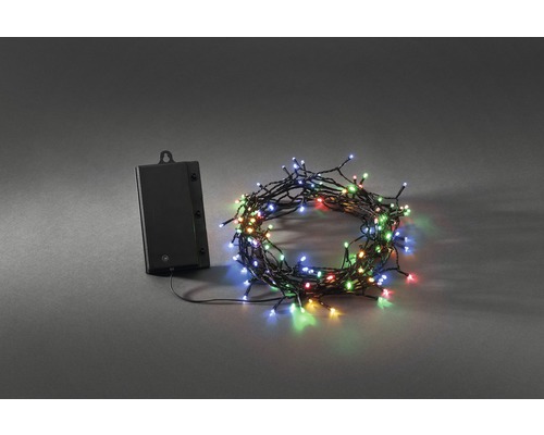 LED Lichterkette Konstsmide 11,9 m 120 LEDs Lichtfarbe bunt batteriebetrieben inkl. Timer Batteriebetriebene LED-Lichterkette mit mehreren Farben