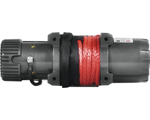 Graue Seilwinde mit rotem Seil