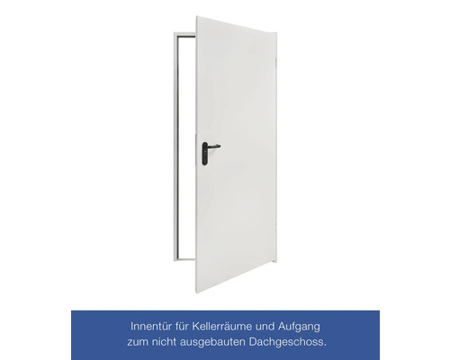 Innentür mit schwarzem Griff und Türrahmen