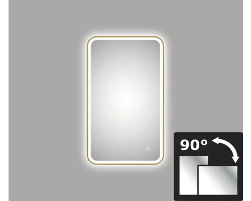 LED Lichtspiegel Chrystal Juno 2.0 bronze 45 x 75 cm