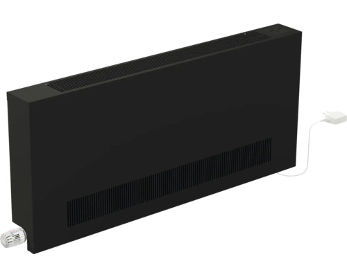 Wandkonvektor KORAWALL Direct WVD mit Ventilator 450 x 1000 x 11 cm schwarz matt links